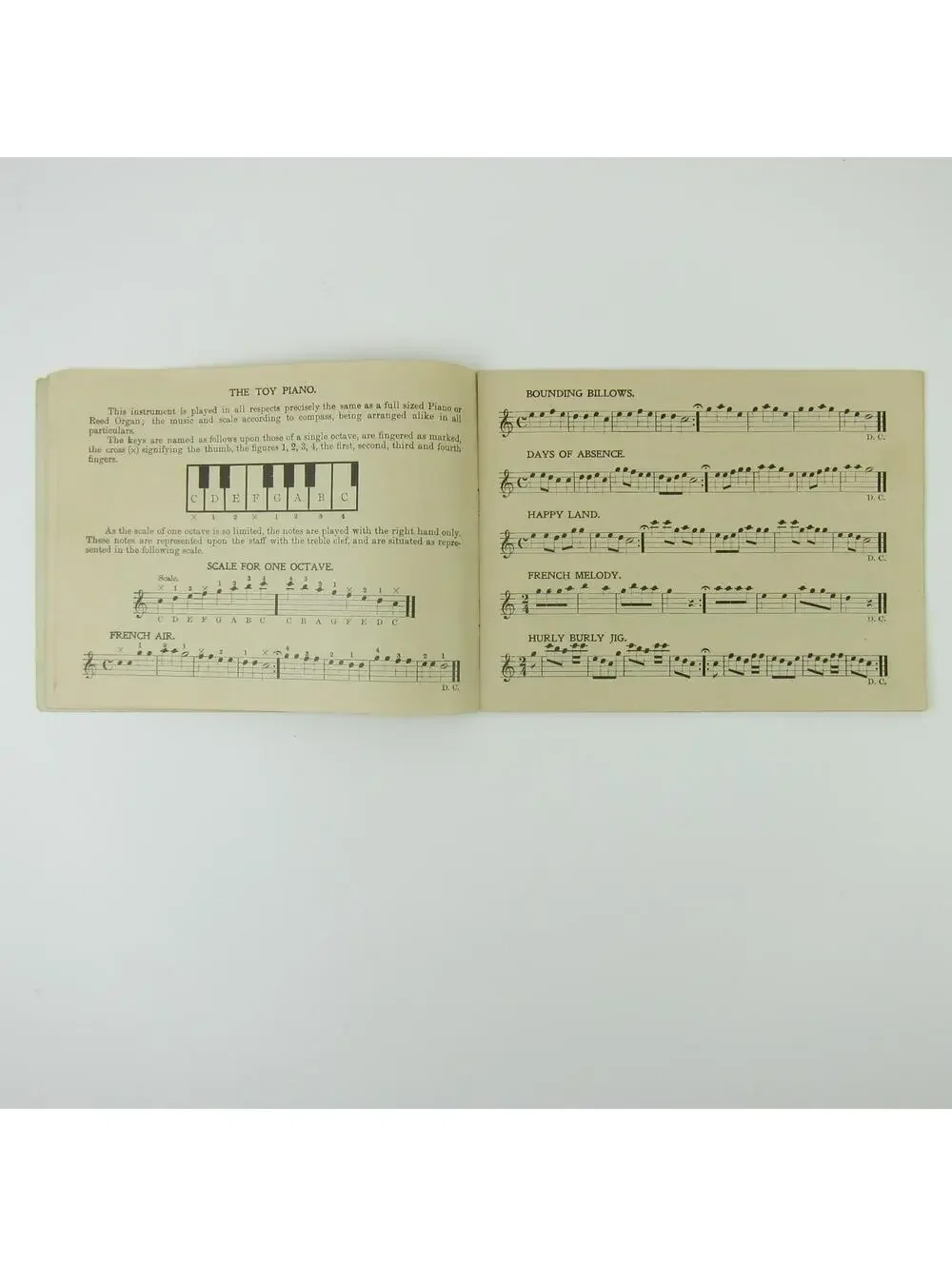 Schoenhut Toy Piano Music Instructor Booklet & Toy Catalog Antique c 1910